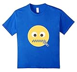 Zipper Emoji T-Shirt Lips Sealed Shut