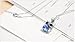 NEOGLORY Jewelry Vintage Owl Pendant Necklace Blue Crystal Rhinestone Necklace 17