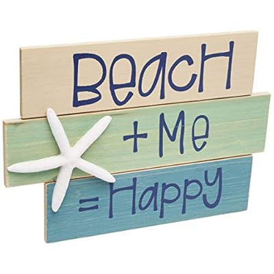 Beach House Decor by Tumber Home, Beach + Me = Happy Coastal Wall Decoration. Real Wood Summer Home Decor Sign for… 41rKlSRbhyL. SS400