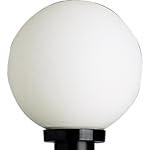 Progress Lighting P5478-60 Complete Post Lantern with White Shatter-Resistant 10-Inch Acrylic Twist-Lock Globe and Black Fitter, Black