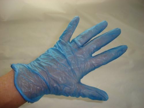 FARIL 100 x Vinyl Disposable Gloves, MEDIUM NON-Powdered Blue