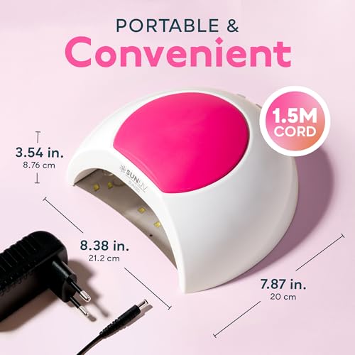SUNUV Professional UV LED Nail Lamp for Gel and Semi-Permanent, Automatic Start Sensor, 4 Timers 10s/30s/60s/90s