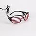 Light Up EL Wire Neon Shutter Glasses Flashing LED Rave Sunglasses for 80s, EDM, Parties Decorations(Blue+Pink)