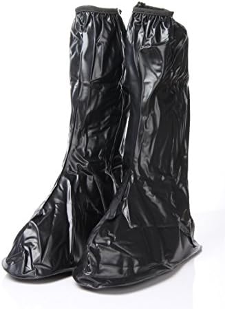 Puddles For Them (His or Hers) Mid Calf Boot Emergency Rain Wear for the Feet, If you Splash We've Got You Covered! (Large 8-8.5, Black)