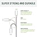 Tolitec Phone Cable | Nylon Braided Silver | 3pack Travel Case Included | Fast Cord High Speed Data and Sync Transfer | Connector Cable Compatible with Apple Device