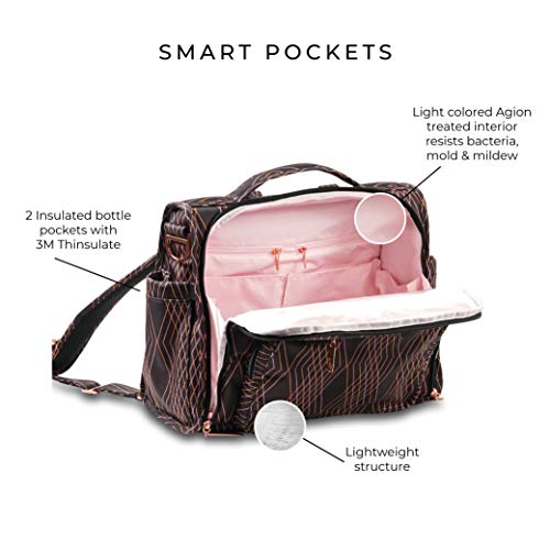 JuJuBe B.F.F Multi-Function Convertible Diaper Backpack/Messenger Bag, Prism Rose - Thumbnail 3