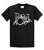 Drumming T-Shirt Drum Set Design Drummer Tee