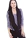 Warm Infinity Scarf in Knit Pattern withTassels Crochet Circle Scarf, Black