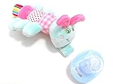 â˜… Baby Pacifier & Stuffed Animal Pacifier Holder Set â˜… Detach Baby Pacifier Holder â˜… Clip Your Favorite Paci Binky Teether to Soothe - Caterpillar Cuddly Pal - Perfect Baby Shower Gift for Boys Girls