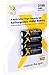 Xit XT4AABT 4 AA Rechargeable NiMH Batteries 3100mAH (Black)