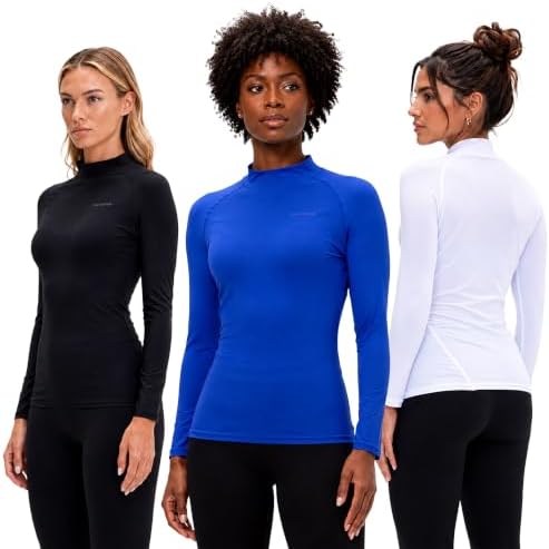Zengjo Long Sleeve Running Shirts Women Thermal(Black,XS) at