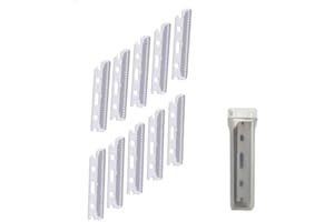 TIMOARBE Replaceable Blade for Eyebrow Facial Razor,Single Edge Razor for Men,Hair Removal for Eyebrow,Mustache Beard Shape Trimmer,Lip Up Hair,10piece 3Pack (Refills)