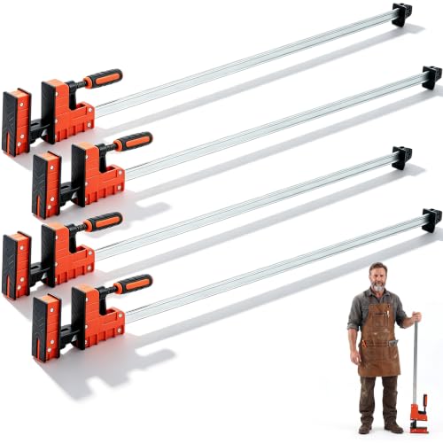 4 Pack 48 Inch Parallel Clamps for Woodworking Heavy Duty Bar Clamp