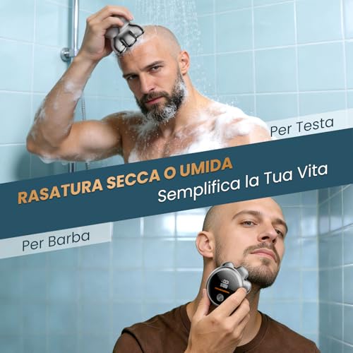 MAXGROOM PRO 7D Shaver Head Bald 2 Speeds 7500RPM & 8800RPM, 2026 Electric Shaver Men's Hair Shaver for Men Absolute Zero Hair, Shaver Hair, Gift for Dad and Husband (Silver)