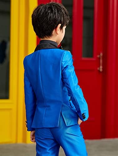 子供スーツ 男の子 卒業式 入学式スーツ 5点セット ピアノ発表会 ボーイズフォーマルスーツ 男子 小学校 入園 卒園 フォーマル 七五三 発表会 スーツ 舞台ステージ衣装 ダンス衣装 演出服 ブルー B037v8qd 5 051円 セール開催中最短即日発送 新作 人気 送料無料