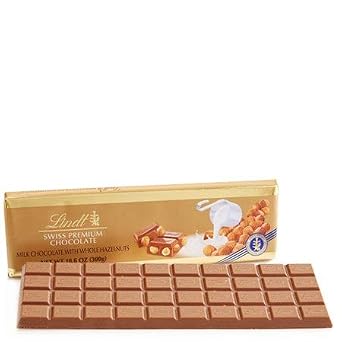Lindt swiss mk hazelnut Gold bar 10.58oz (037466019543)