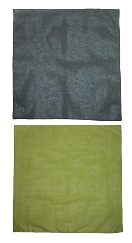 CTM Cotton All Purpose Solid Bandana (Pack of 12 of Same Color), White