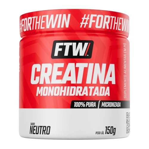 Creatina Pura 150G Pote Monohidratada FTW - Sem sabor Explosão de Energia, Força e Resistência - Absorção Rápida para Ganho de Massa e Performance