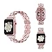 Wearlizer Rose Gold Womens Compatible Apple Watch Band 38mm 40mm iWatch Wristband Replacement Rhinestone Stainless Steel Strap Beauty New Bracelet Metal Hand Removal Link Series 4 3 2 1 Sport Edition