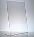 Dazzling Displays Clear Acrylic Slanted Sign Holder 8.5 x 11 - Clear Slanted Picture Frame Holder for Office, Retail, Tradeshow and Home Use (3-Pack)