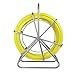 ECO-WORTHY Fish Tape Fiberglass 8MM 492FT Duct Rodder Fish Tape Continuous Fiberglass Wire Cable Running with Cage Wheel Stand