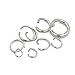 MINI-FACTORY 1500pcs/case Open Jump Rings [3mm - 10mm] Silver Connector Loops for DIY Jewelry Making