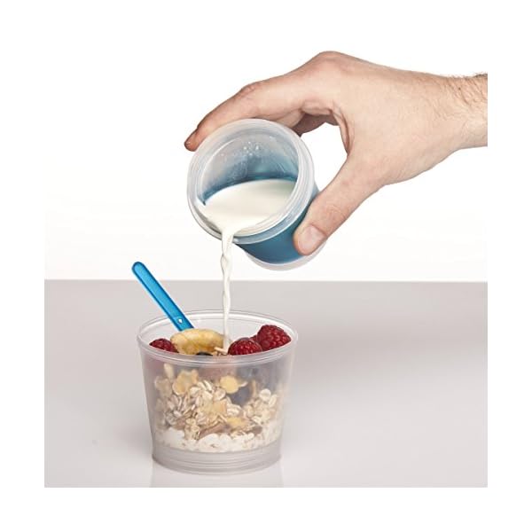 GOODS+GADGETS MÃ¼slibecher to Go Deluxe - Joghurt-Becher fÃ¼r unterwegs - Reise Lunchpot mit LÃ¶ffel und Iso-KÃ¼hlfach fÃ¼r MÃ¼sli, Cerealien, Porridge und Obst (1, Blau) – Bild 6