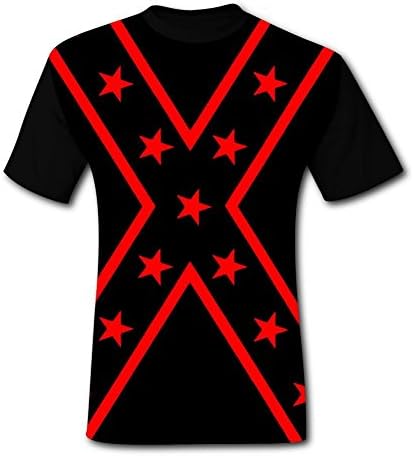 CLEVERBOY Men's Flag T-Shirt Designed 3D Print Summer Cool Nice XXL Black