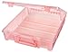 ArtBin 6955AG Super Satchel 1-Compartment Box, Art & Craft Organizer, 1-Pack, Translucent Coral