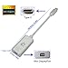 USB 3.1 Type C to Mini DisplayPort/Mini DP Adapter Cable With Aluminium Case Support 4K UHD for MacBook Pro 2016,Galaxy S8(No Support MacBook Pro 2017 and Thunderbolt Interface's Monitor),Silver