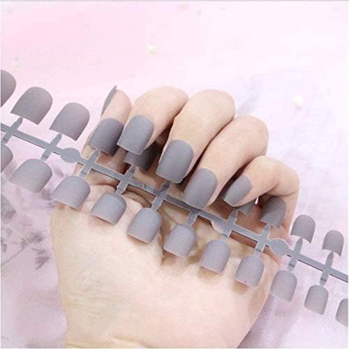爆買い の B05yhhqh 激安超特価 ベビー マタニティ 100 品質保証 新作製品 世界最高品質人気 激安超特価ホーム 正規品送料無料 偽の爪の女性エレガントな純粋な色の偽の爪マットアクリル偽の爪24ピース取り外し可能なヒント爪延長マニキュアアートプレス偽の偽