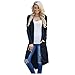 YANG-YI Women Loose Sweater Long Sleeve Knitted Cardigan Outwear Jacket Coat (M, Black)