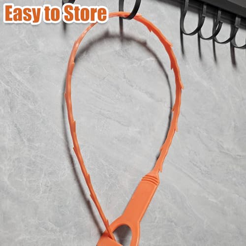Drain Snake, 5 Pack Sink Snake for Drain Clog Remover, 20'' Snake Drain Cleaner Tool, Shower Drain Hair Catcher for Bathtubs & Sinks (5PCS)