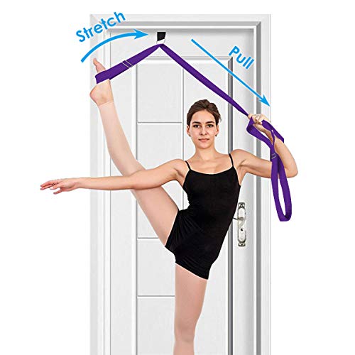 DERCLIVE-Leg-Stretch-Band-Flexible-Adjustable-Stretch-Strap-with-Door-Anchor-for-Ballet-Yoga-Dance-or-Sport-Leg-Stretch