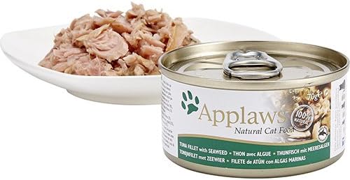 Applaws 100% Natural Cat Food, Tuna Fillet and Seaweed, 70 g Tin (Pack of 24), 70g, 70 g (Pack of 24) - Image 3