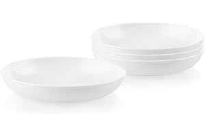 Corelle 4-Pc Versa Bowls for Pasta, Salad and More, Service for 4, Durable and Eco-Friendly 30-Oz , Compact Stack Bowl Set, M