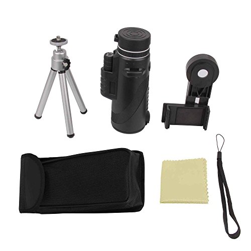 Monocular Dual Focus Optics Zoom 40X60 Single-tube Telescope Waterproof Wide Angle Lens With Tripod For Phone Bird Watching Camping Hiking Hunting Live Concert Surveillance