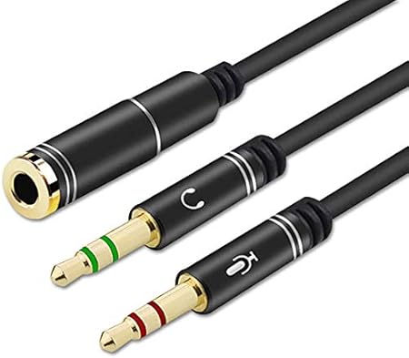 Amazon Co Jp オーディオ変換ケーブル 3 5mmオーディオ分配ケーブル 4極メス 3極オス 2 3 5mm オーディオ変換ケーブル マイク付きイヤホンをpcで使用するための変換ケーブル ブラック Phone Android等対応 Iphoneの純正イヤホンには対応不可 家電 カメラ