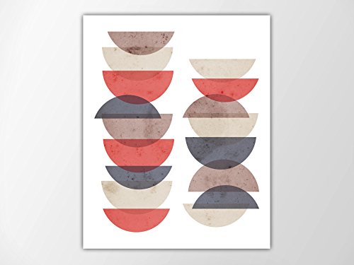 Amazon Com Geometric Circles Print Minimalist Wall Art Modern