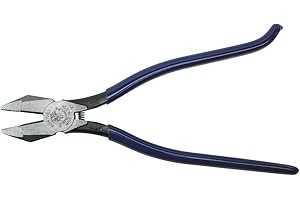 Klein Tools D201-7CST Ironworker Pliers, Spring Loaded Side Cutters, Twists and Cuts Annealed Rebar Tie Wire, Heavy-Duty Knur