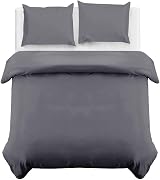 MOONLIGHT20015 King Duvet Cover Set Grey Microfiber Soft 230x220 cm view 2