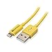 [Apple MFi Certified] Cable Matters Lightning Cable in Yellow 6.6 Feet/2 Meters