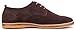 Kunsto Men's Classic Leather Oxfords Flats Shoes Lace Up US Size 10.5 Brown