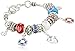 Amazon Collection Nautical Silver-Tone Charm Bracelet, 7.5