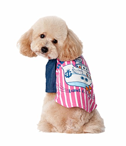 Uniquorn 2016 New Pet Clothes Blue Ocean Sailboat Cute Handsome Dog Vest