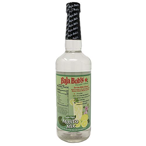 Baja Bob's MOJITO Mix - 32oz - Sugar Free Cocktail Mixer - Keto Friendly - Low Calorie - Low Carb - Each Bottle Makes 8 Skinny Cocktails