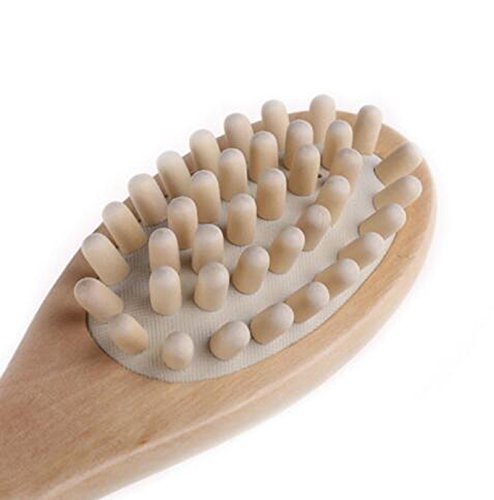 Hosaire 2-in-1 Sided Bristles Scrubber Wooden Shower Brush Bath With Long Handle Wooden Shower Brush Bath - Thumbnail 3