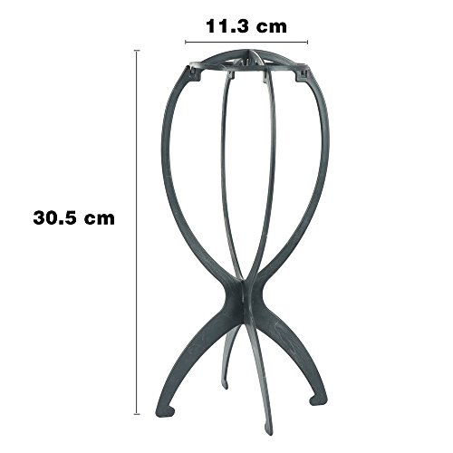 image for Fani Wig Stand Collapsible Plastic Portable Folding Wig Stand Durable 