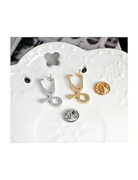 Comidox 6 piezas creativas personalidad Doctor enfermera Stethoscope esmalte solapa Pin lindo escolar micro Cap Top solapa insignia