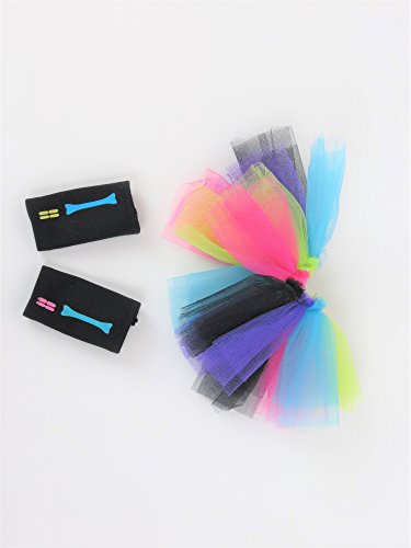 Electric Neon Skeleton Girl Halloween Costume | Fits 18" American Girl Dolls, Madame Alexander, Our Generation, etc. | 18 Inch Doll Clothes